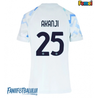 Inter Milan Manuel Akanji #25 Tricou Fotbal Replică 2025-26 Femei Deplasare
